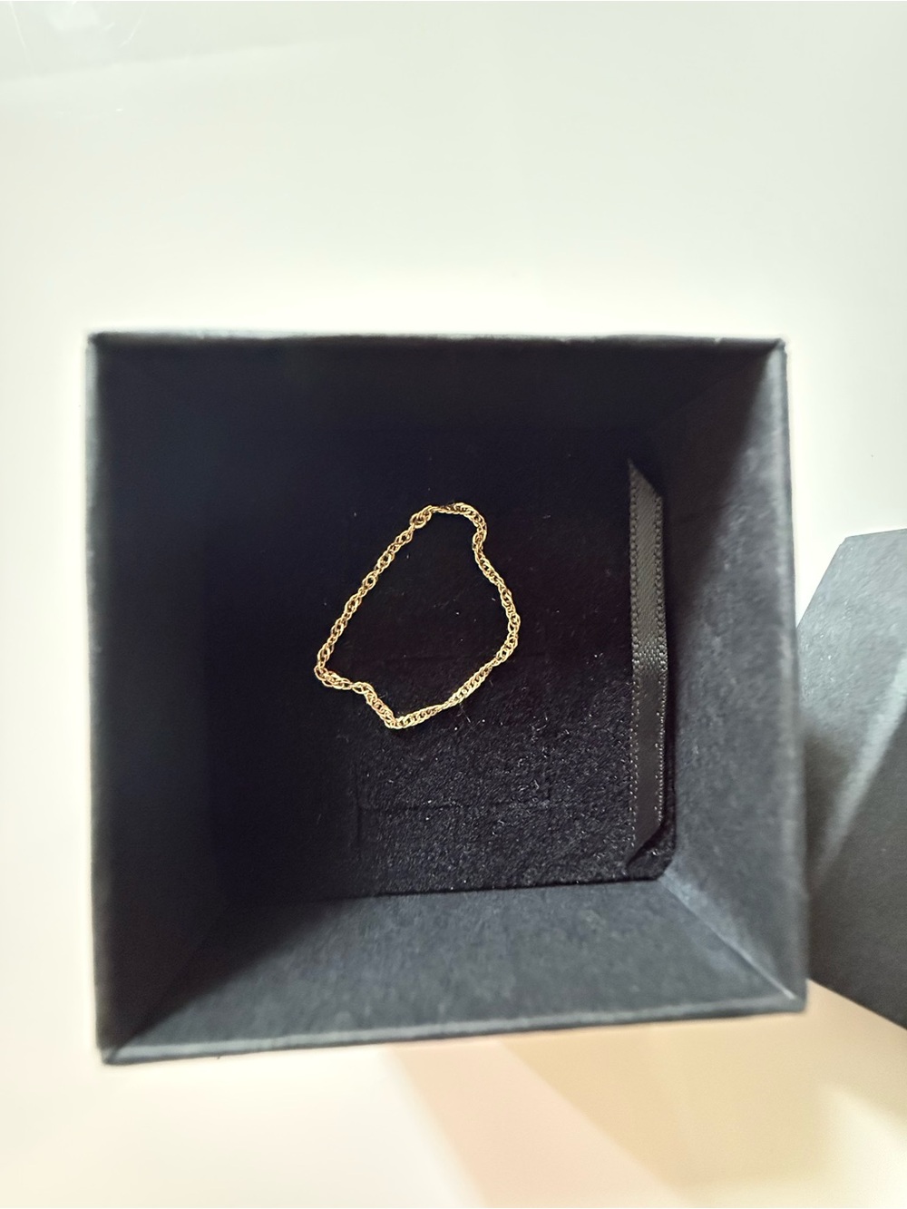 Catbird Sweet Nothing gold chain ring size 9